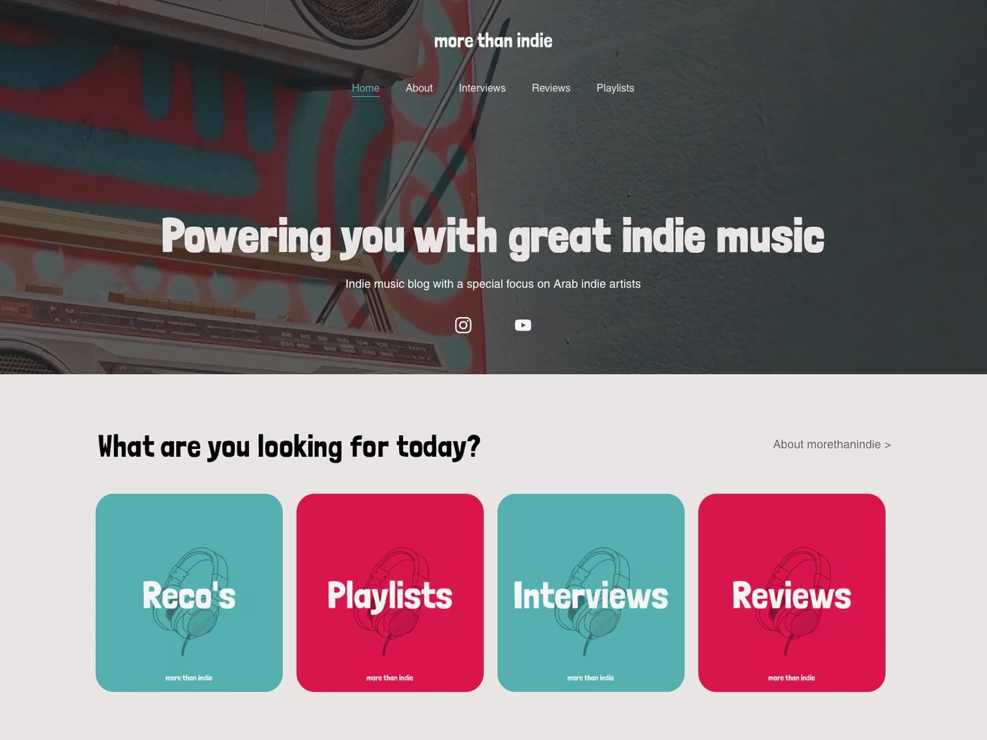 More Than Indie website